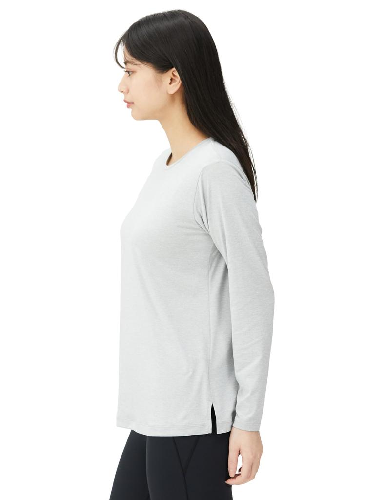 Danskin ALL DAY ACTIVE LIGHT Medium Size S L/S TEE, Gray,