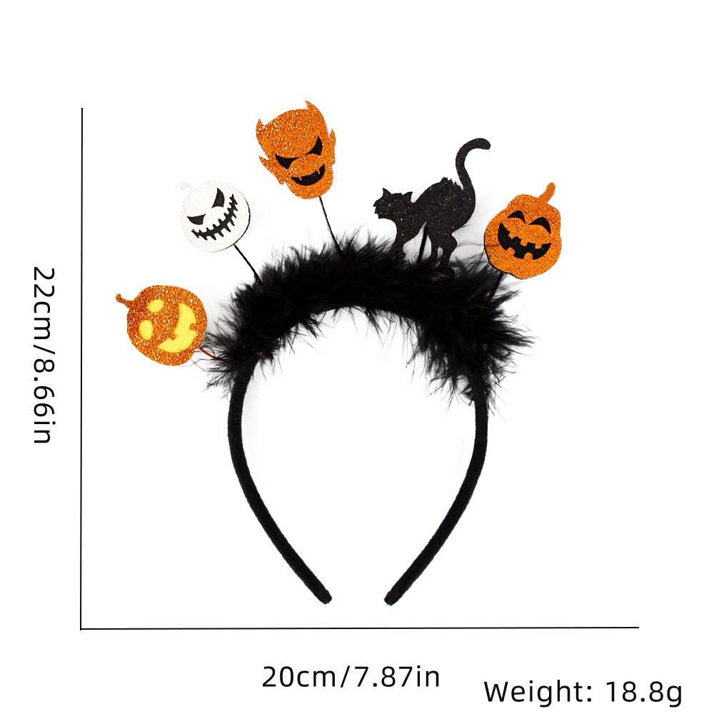 Festive Halloween Headband Accessories Featuring Adorable Bat Pumpkin And Cat Designs