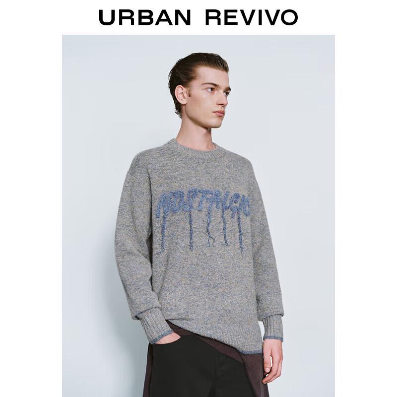 

UR 2025 Men s Contrast Tassel Letter Knit Sweater L