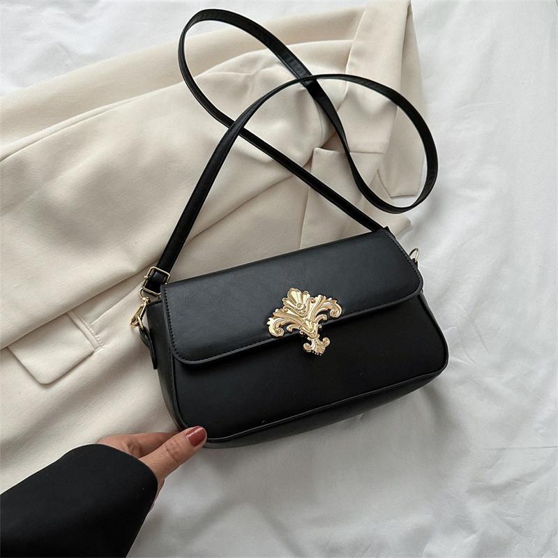 Весна 2023 Новая Мода Простая Сумка Через Плечо Женская Повседневная Сумка Уличный Стиль чёрный