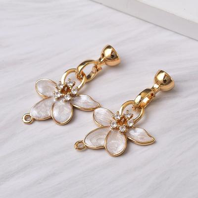 Altın Kaplama Çiçek Bağlantı Elemanları Kilit Kapatma Tokaları Aksesuarları Diy Kadınlar İğne İşi Boncuk Takı Yapımı