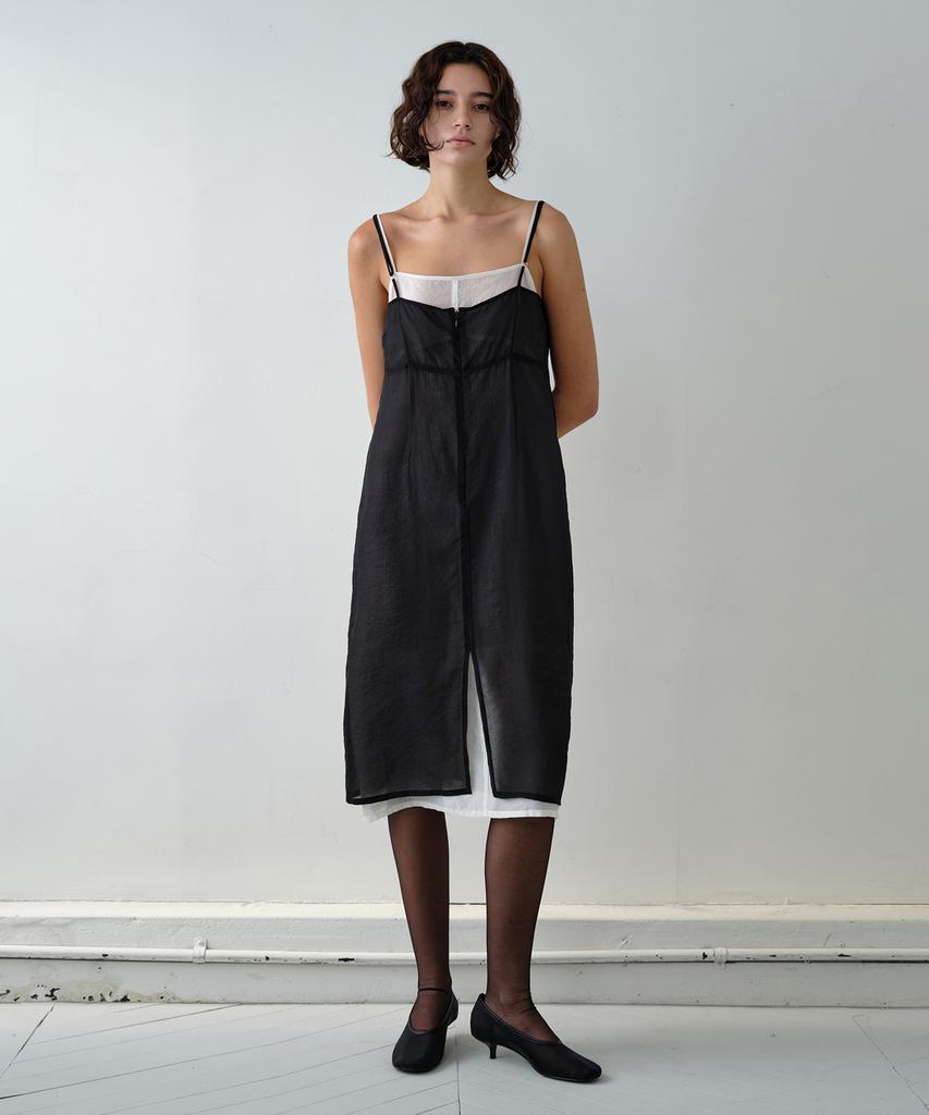 Simeteuligpeosenteu Layered Slip Dress / Black