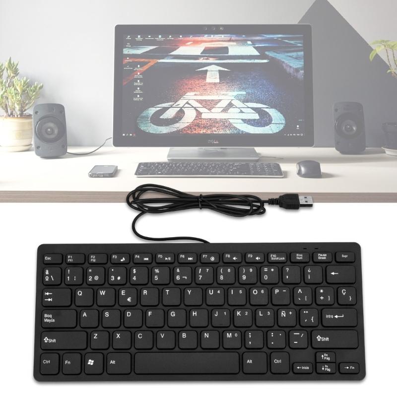 USB Cord Spanish Keyboards Slim Full Size Keyboards for Computer/Desktop/PC/Laptop