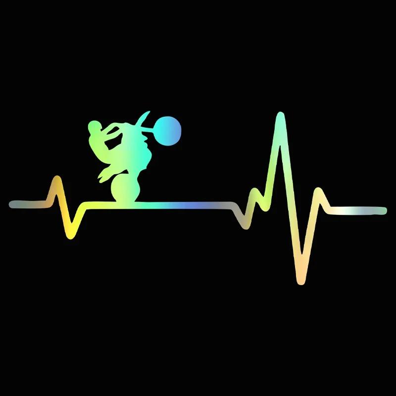 

LYKX Шины для мотоциклов для мотокросса, Креативные наклейки и наклейки Сердцебиение на автомобиль, 3D Смешные мотоциклетные наклейки 16CM X 7.4CM