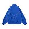 Giacca Sportiva Unisex Oversize Riflettente Monocolore Giacca a Vento Casual Senza Cappuccio