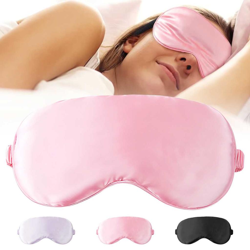 1PC Effective light-blocking and protective eye mask - comfortable and soft silk fabric sleep mask.
