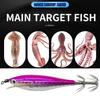 1-3PCS Wood Shrimp Bait 5.5g Laser Luminous Floating Egi Lure Squid Jigging Shrimp Hooks for Octopus Cuttlefish Fishing Baits