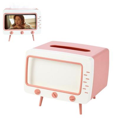 Cute Accessory Retro Tissue Box Holder Multifunctional Creative Desktop Cell Phone Holder TV Tissue Box Cover Bedroom