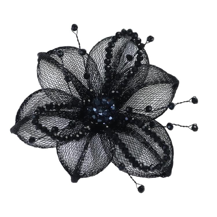 Flower Sewing Hair Clip Brooch for Wedding Dresses Artistic for Dress Wedding Bridal Dress Decorative Applique