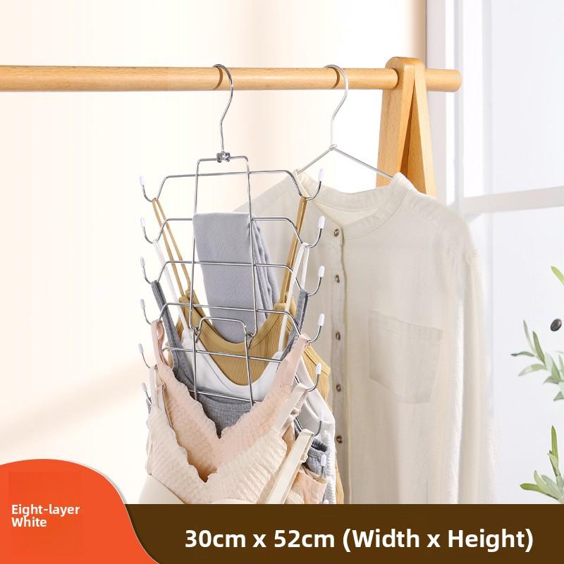 Multi-Layered Sports Vest Bra Scarf Storage Hook Creative Design Metal Clothes Hanger for Adult Underwear Storage Organization
