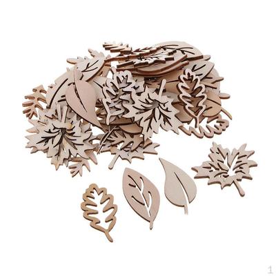 50x Wooden Sheets Sheet Handicrafts Tags Scattered Decoration