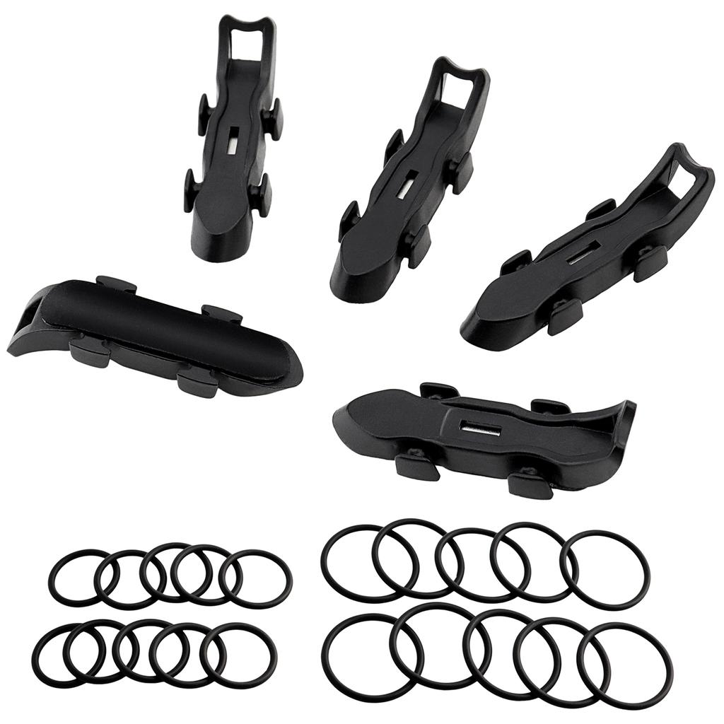 5 szt. Magnetyczny Uchwyt na Haczyk do Przynęty Wędkarskiej Uchwyt na Żyłkę z 2 Rozmiarami Gumowych Pierścieni do Wędkarstwa Morskiego i Słodkowodnego