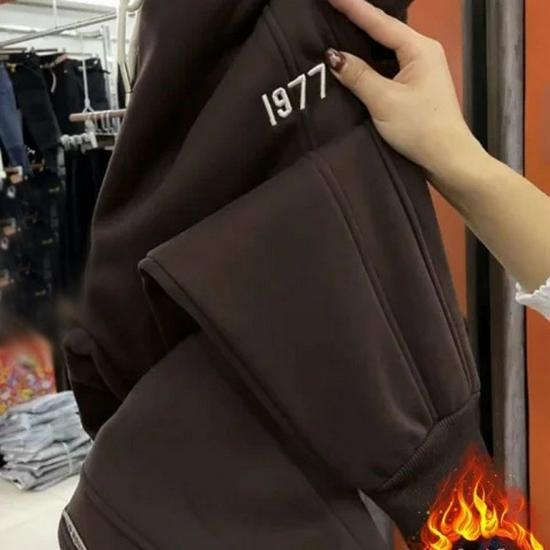 

Женские гаремные спортивные штаны с флисовой подкладкой на осень/зиму 2023: Трендовые и Утепленные Спортивные Штаны с Манжетами 3XL кофейный