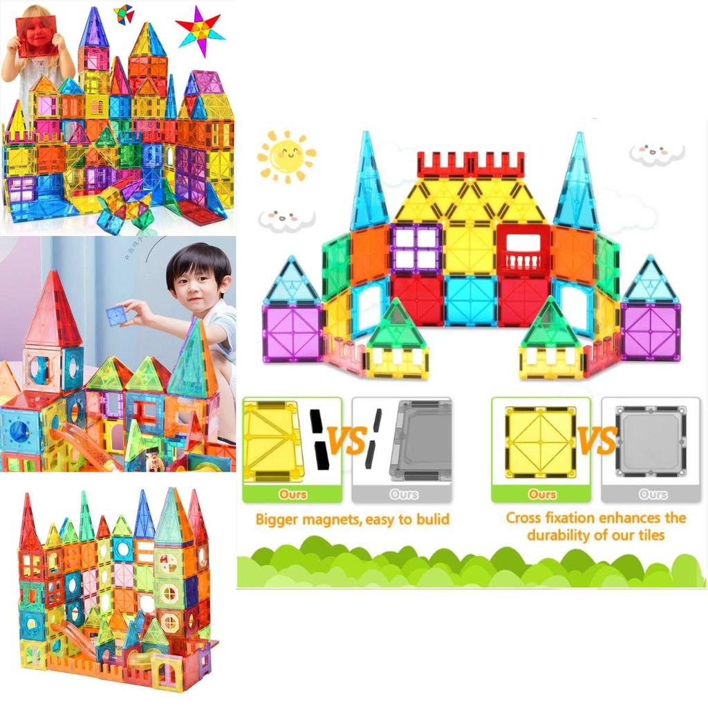 Magnetic Building Blocks Set For Kids With Large Particles Educational Construction Toy For Boys And Girls