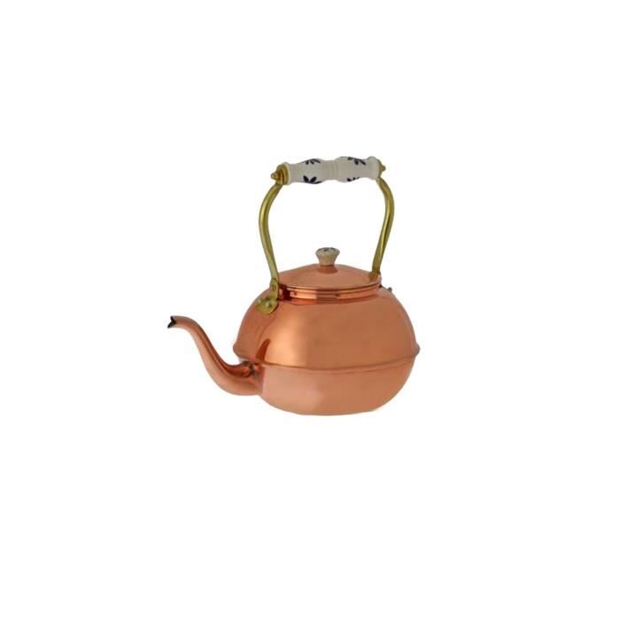 Kettle - Copper - 1.5 L - Porcelain Handle - 2200 Watt - Anti-limescale System