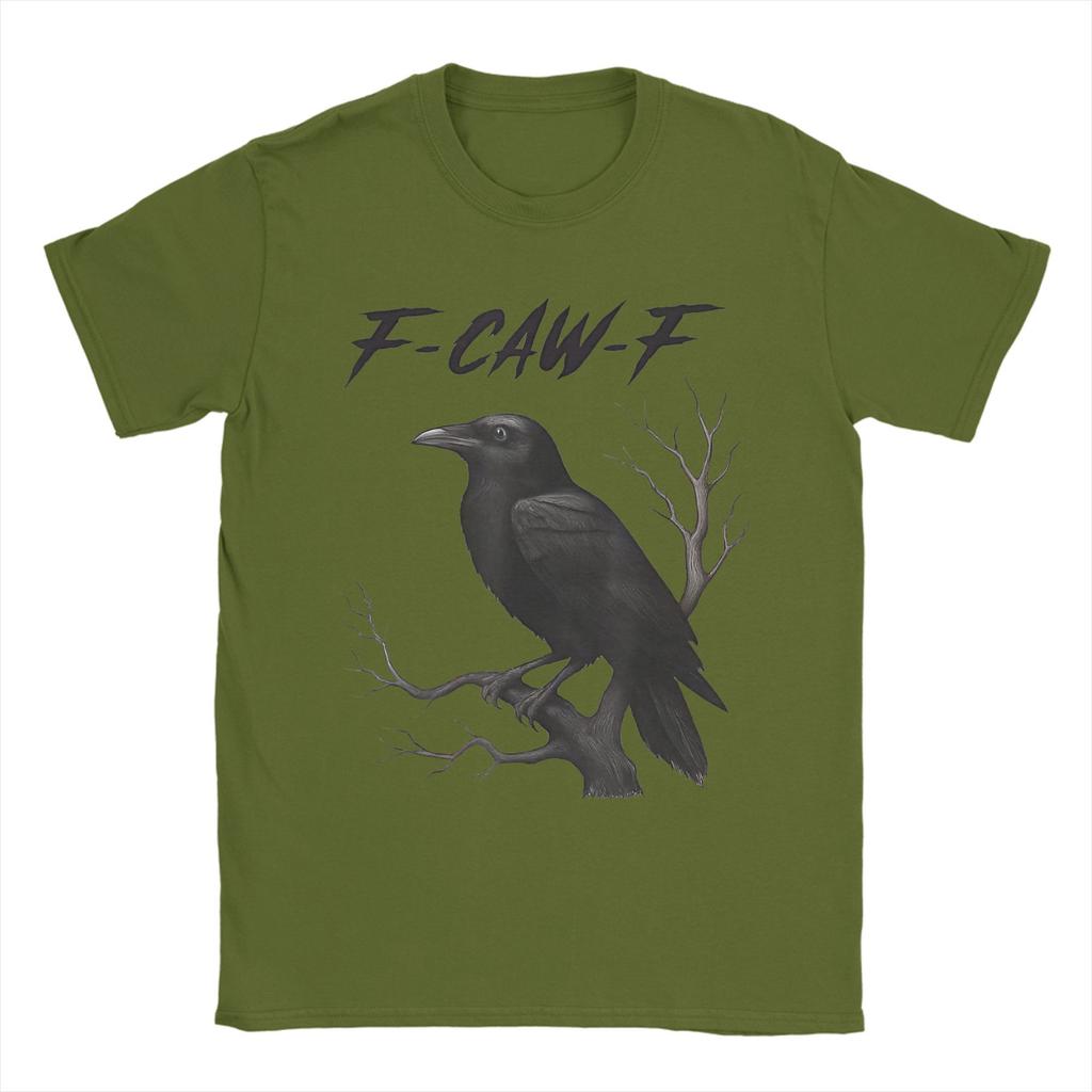Funny F-Caw-F Caw  T Shirt Summer  Vintage T Shirts Cotton Fashion Tee Shirt For Man Short-Sleeved Print Tees