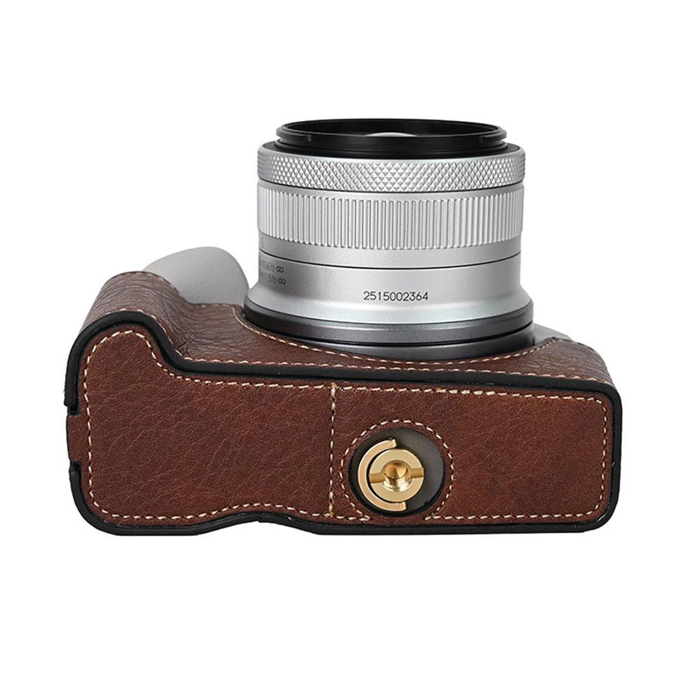 Husă jumătate de carcasă pentru Canon EOS R50 Protector Acoperire de bază Pungă Piele PU