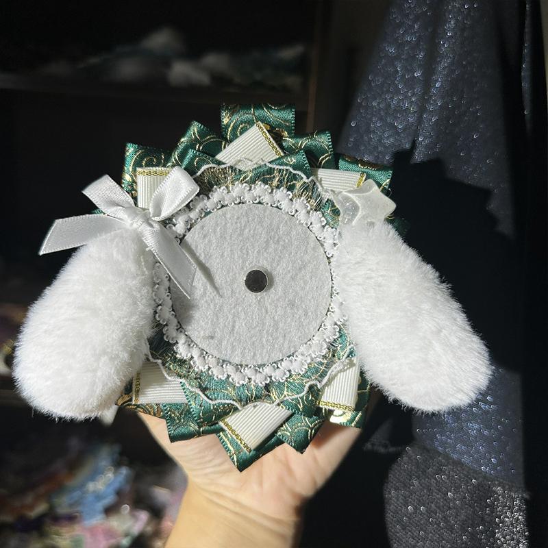 Cute Lolita Badge Base Tray with Cat Ear Handmade Badge Holders for Itabag Ornament Decoration DIY Handcrafted Accessorie