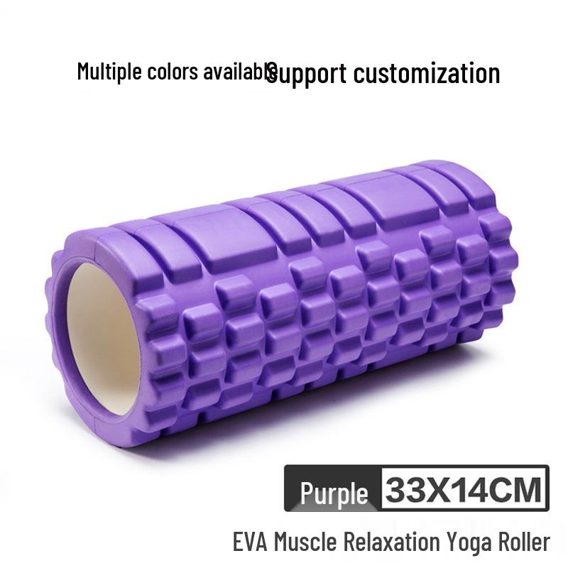 Eco-friendly EVA PVC Yoga Massage Stick - Fitness  Relaxation Roller Pink 33x14 cm