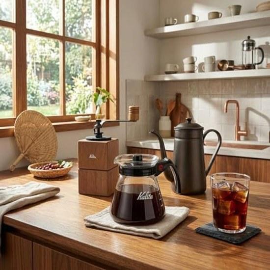 Kalita coffee server easy pour heat-resistant glass 4-7 people 800ml microwave dishwasher safe 800 N #31207 hand drip equipment carafe decanter cafe