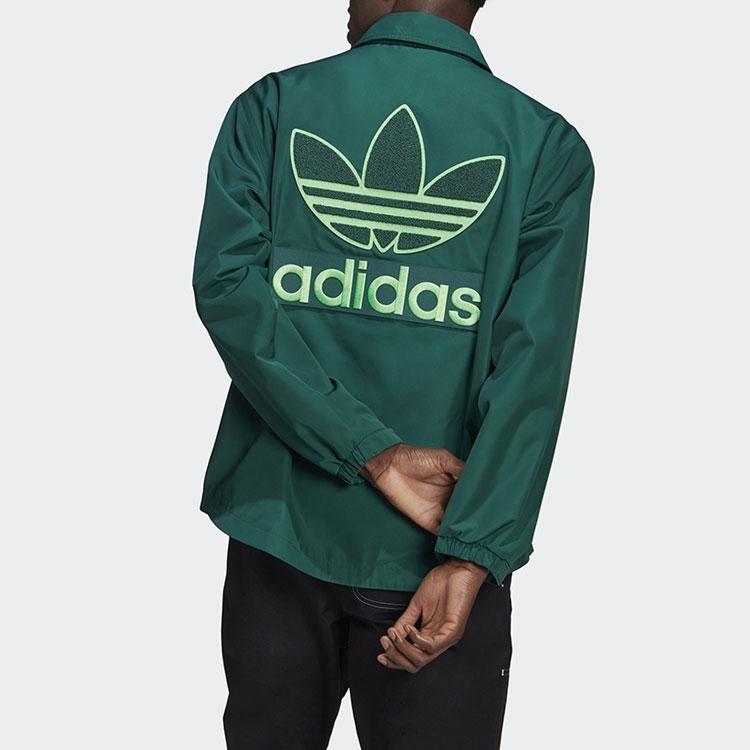 adidas Originals Big Trefoil Logo Coach Jacket Green H36282