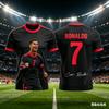 T-shirt de sport d'été pour homme avec impression 3D de Ronaldo, conception en matériau respirant et à séchage rapide, cadeau d'été parfait pour les fans
