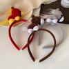 Mascot New Year Headband Cartoon Plush Horse Headband Cute Headpiece  Party Decoration