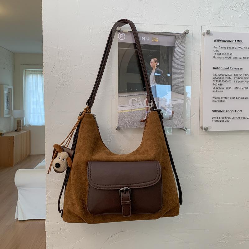 Retro Commuter Dumpling Bag Women's Large-capacity New Autumn and Winter Versatile Shoulder Bag Multi-functional Backpack