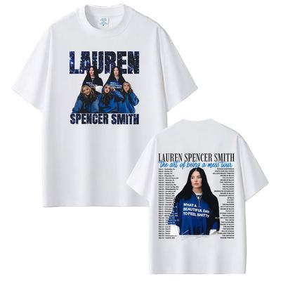 Lauren Spencer Smith The Art of Being A Mess Tour 2026 Print T-shirts Men Women Fashion T-shirt Cotton Oversized Trendy T-shirts
