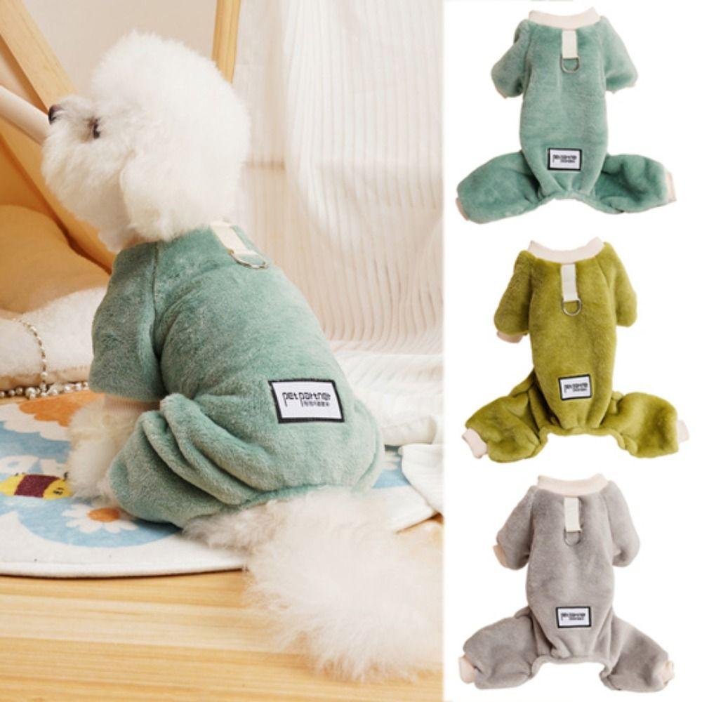 Soft Winter Dog Jumpsuit Thicken Dogs Cold Weather Clothes  For Dogs Puppy Cats