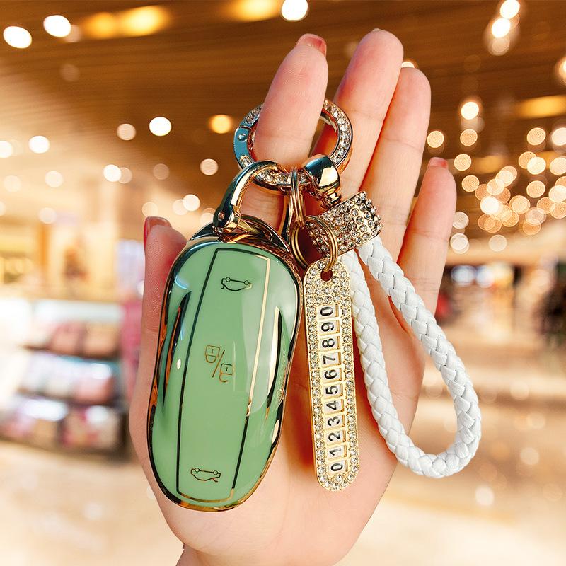 Suitable for Tesla Model 3 key cover ModelY/S/X high-end protective case, car supplies, bag buckle, men and women