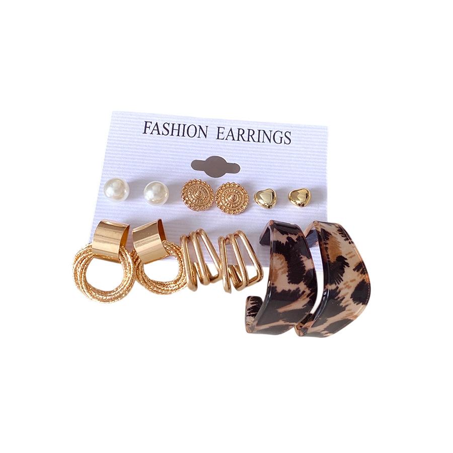 Steel Needle Diamond Butterfly Pearl Earrings Twelve-piece Set Retro Versatile Earrings Women's Fashion Earrings Design Sense Niche