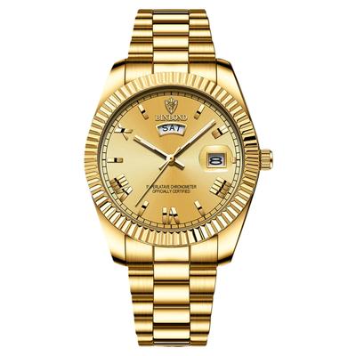 Quartz Waterproof Wristwatch with Date and Day Luminous and Simple Design for Business or Perfect Gift Men's Display, Calendar, Lightweight,