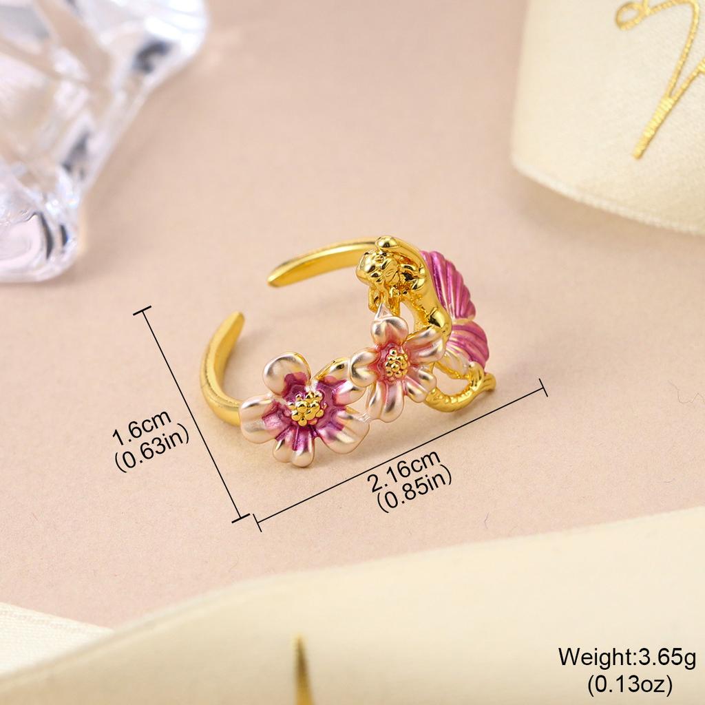 Three-dimensional Fashion Enamel Glaze Powder Purple Flower Bow Bell Spring and Summer Stud Earrings Long Fringed Silver Needle Earrings