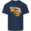 Curled Zimbabwe Flag Zimbabwean Day Football Unisexs Light Cotton TShirt