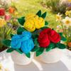 Cartoon Rose Plush Toy Couple Desktop Ornament - Valentine's Day Gift
