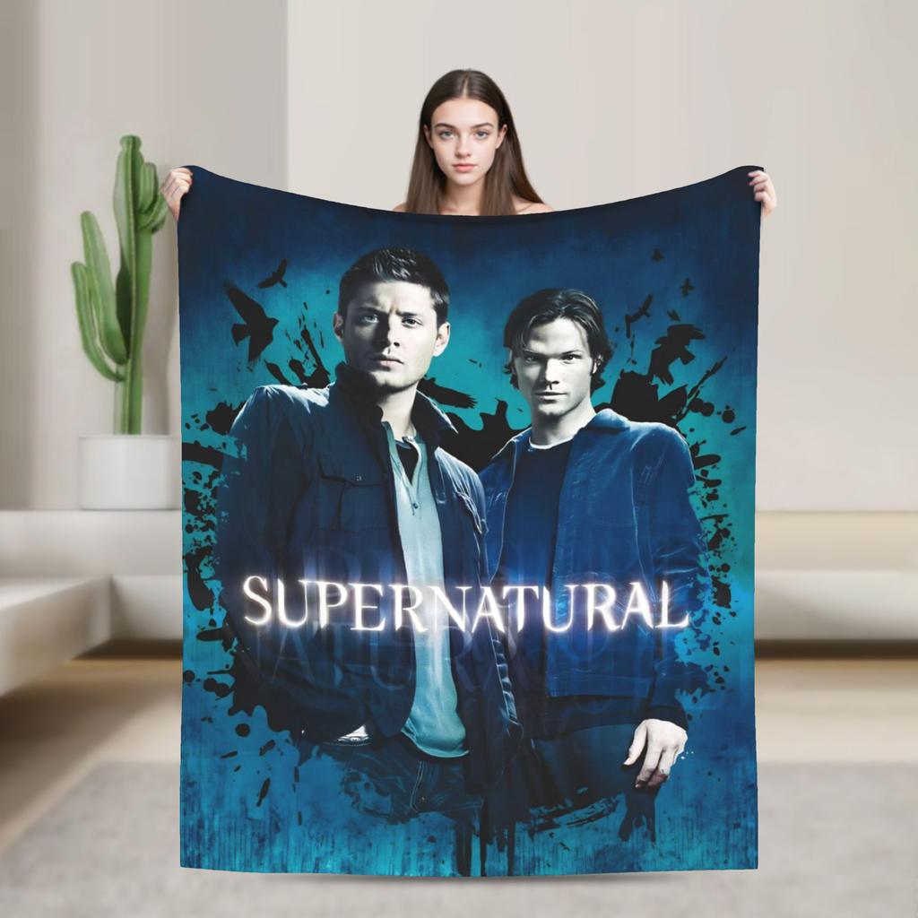 Supernatural TV Flannel Blanket  Super Soft Throw Blanket for Living Room Decorative Graphic Bedspread Sofa Bed Cover