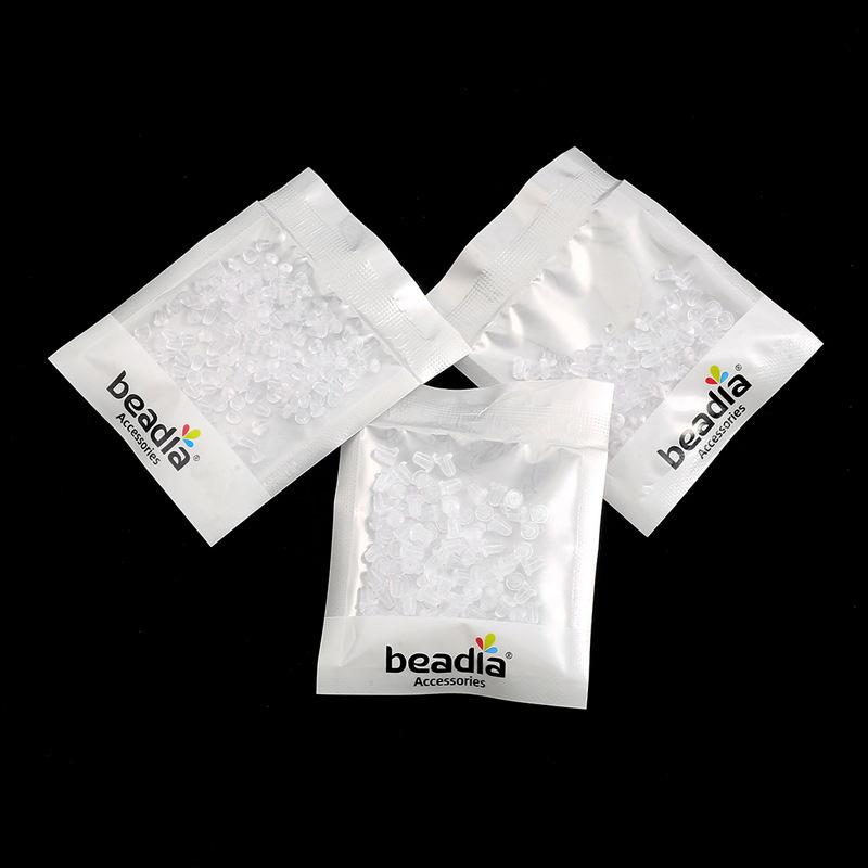 200 Clear Plastic Ear Plugs and Jewelry Accessories: DIY Earring Clasps and Leather Stoppers Collection