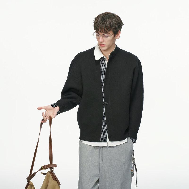 

DREAM MADE Men s Cloud-Feel Plaid Patchwork Cardigan 2XL