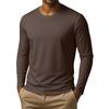 Men Long Sleeve Crew Neck T Shirt Classic Fit Lightweight Casual Tee Soft Fabric for Everyday Wear
