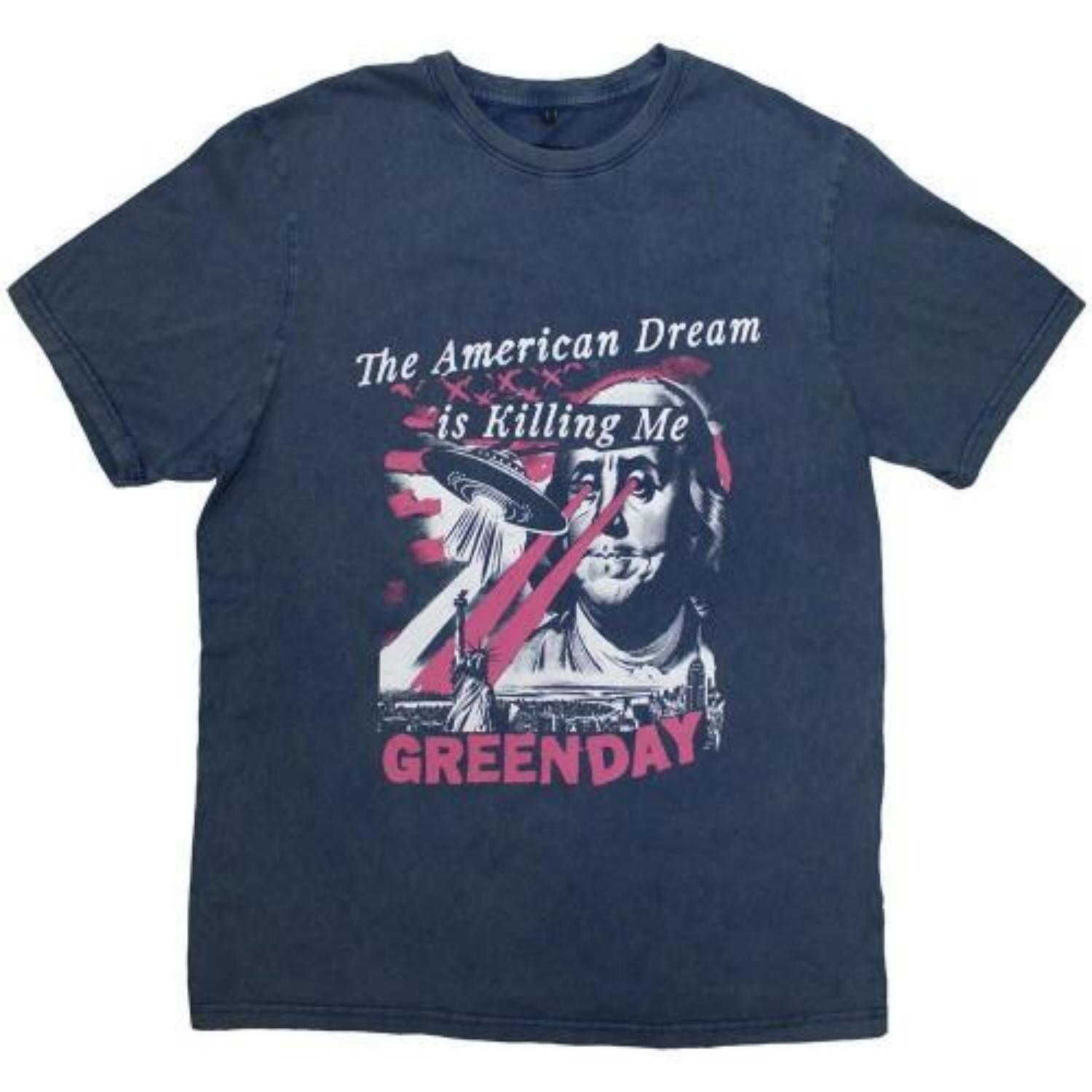 Green Day Unisex Adult American Dream Washed T-Shirt XXXXL