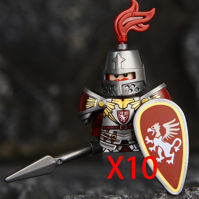Medieval Military Noble Knights Building Blocks Figures Accessories Helmet Armor Shield Sword MOC Bricks Toys Friends Gifts