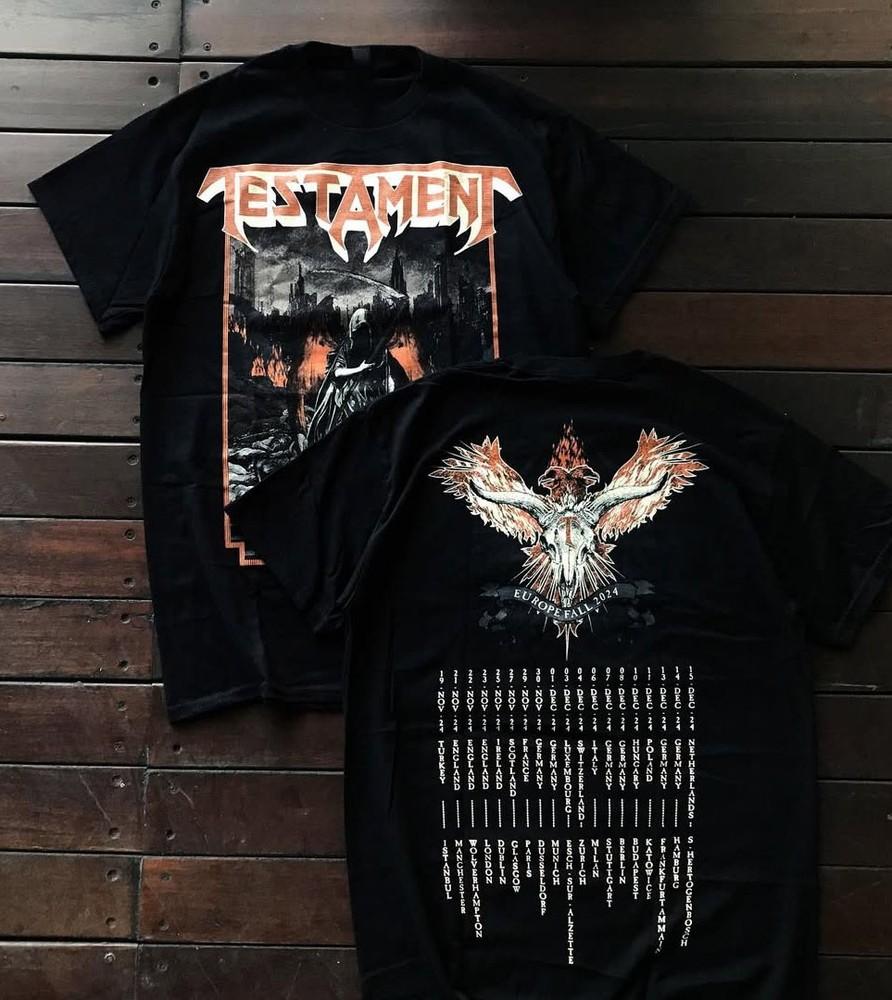 

Testament - Death Europe Tour 2024 Футболка Черная Размер S-5XL Репринт Унисекс Футболка L