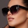 Cat Eye Gradient Fashion Sunglasses for Women Vintage Shades UV Protection Eyewear for Outdoor Hiking