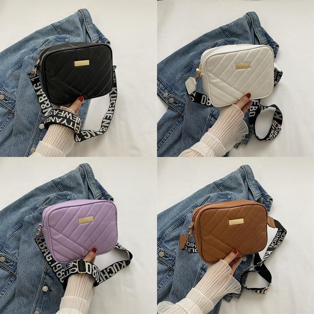 Stylish Small Square Bag For Women In Black White Purple Brown Perfect For Casual Commuting