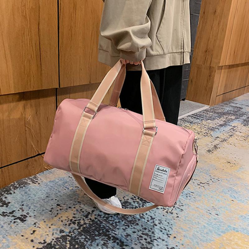 Portable travel bag, men's and women's independent shoe compartment, wet and dry separation, sports fitness bag, casual shoulder messenger luggage bag