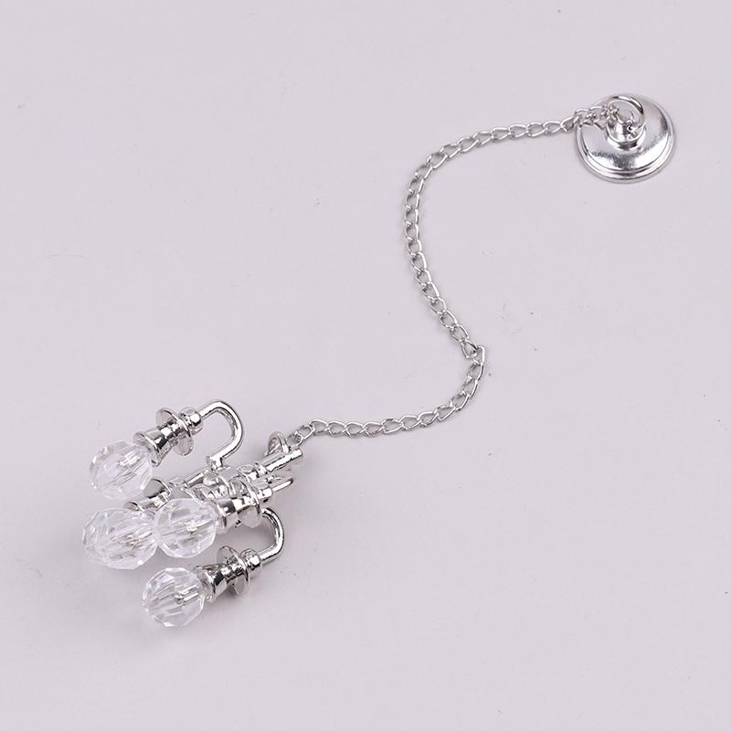1Pc 1/12 Miniature Dollhouse Ceiling Lamp Hanging Lamp Mini Led Light Model