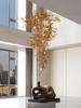Modern Ginkgo Leaf Pendant Light for Living Room, Staircase, and Dining Area