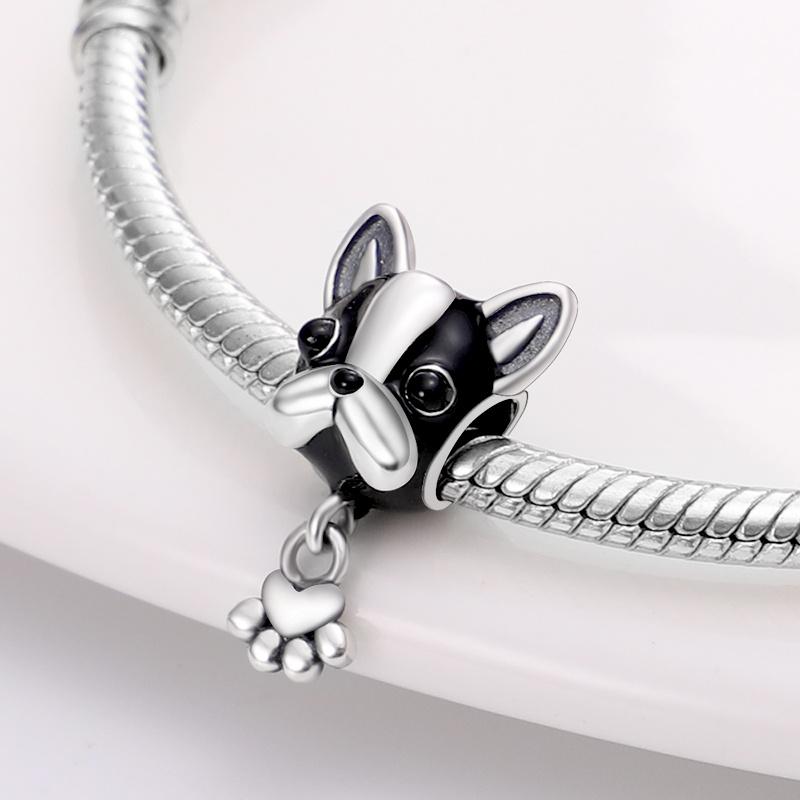 Charms Perle Kupfer Shar-Pei Anhänger Passend für Armreif Armband Halskette DIY Schmuck