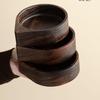 Japanese Walnut Wood Round Plate - Retro Style for Tea, Nuts, and Fruit